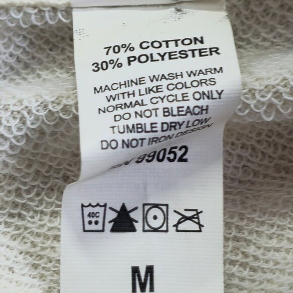 Microsoft Beige Zip-Up Hoodie With Logo Sleeve Print, Men's Medium - Picture 7 of 11